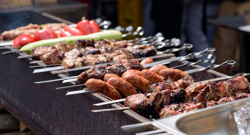 grilled meat and vegetables on skewers at a street 2024 10 17 12 43 54 utc 1
