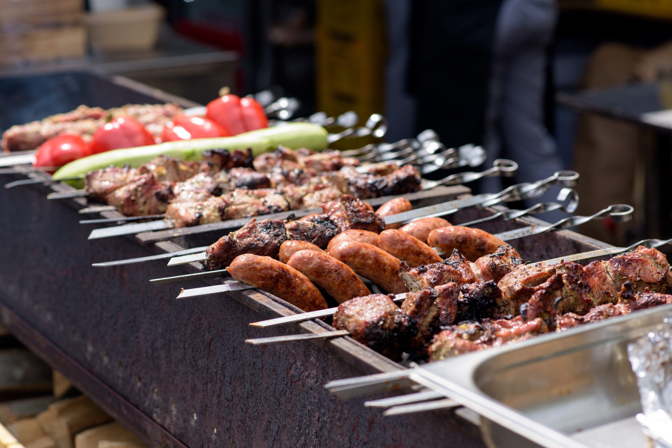 grilled meat and vegetables on skewers at a street 2024 10 17 12 43 54 utc 1 scaled
