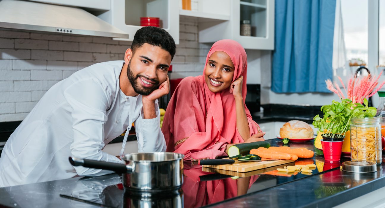 happy middle eastern couple wearing traditional ar 2025 03 18 14 12 46 utc