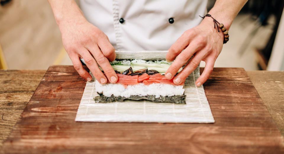 male cook making seafood asian kitchen 2024 11 27 04 33 59 utc