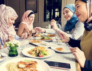 islamic women friends dining together with happine 2025 02 10 12 00 13 utc 1