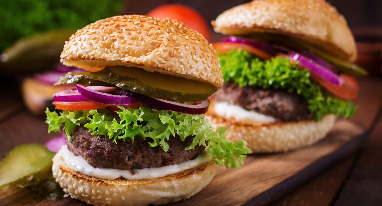 big sandwich hamburger burger with beef pickles 2025 02 20 23 44 04 utc