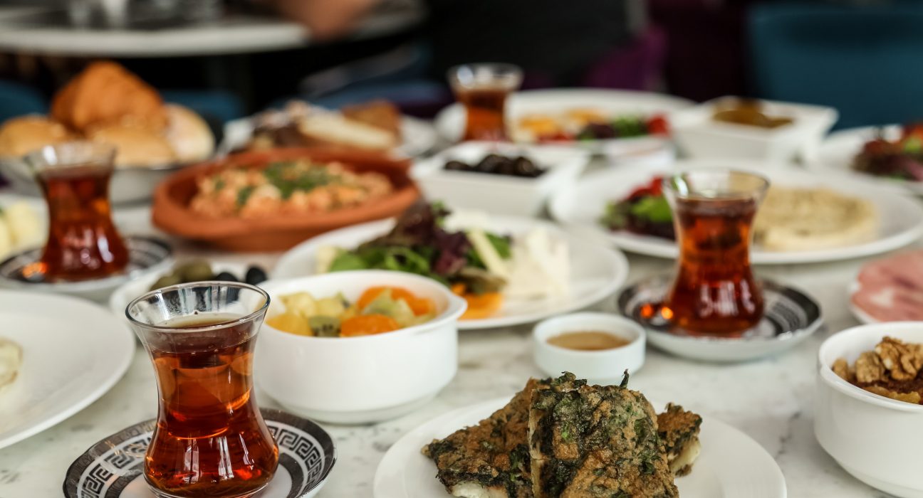 breakfast set kuku nuts omelette honey side view 2024 10 12 02 46 01 utc