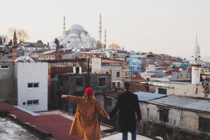 couple in love walking on the roof of grand bazaar 2024 09 17 16 30 23 utc