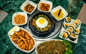 flat view of korean traditional food bibimbap 2025 03 09 21 50 35 utc