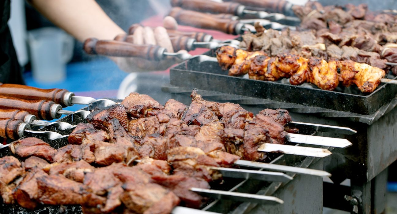 grilled meat skewers on street food 2025 04 18 05 13 12 utc