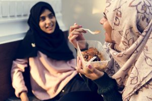 group of muslim girls having lunch together 2025 02 10 01 17 32 utc