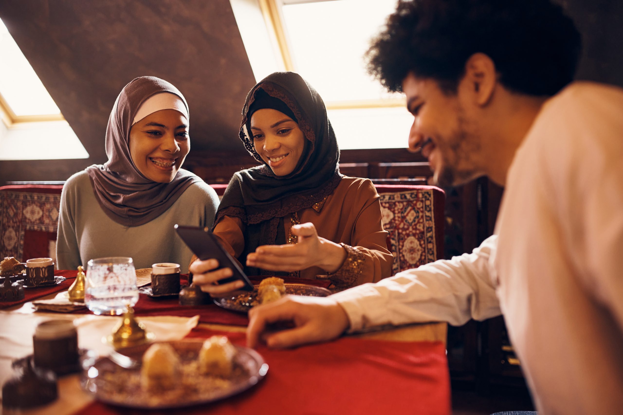 happy middle eastern friends using mobile phone wh 2024 12 13 18 51 54 utc scaled