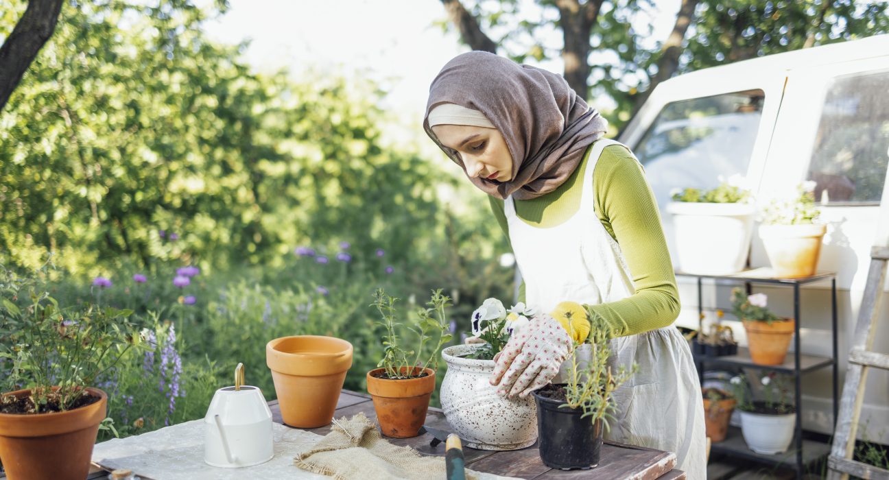 muslim young attractive gardener at work take car 2025 01 09 21 55 52 utc 1