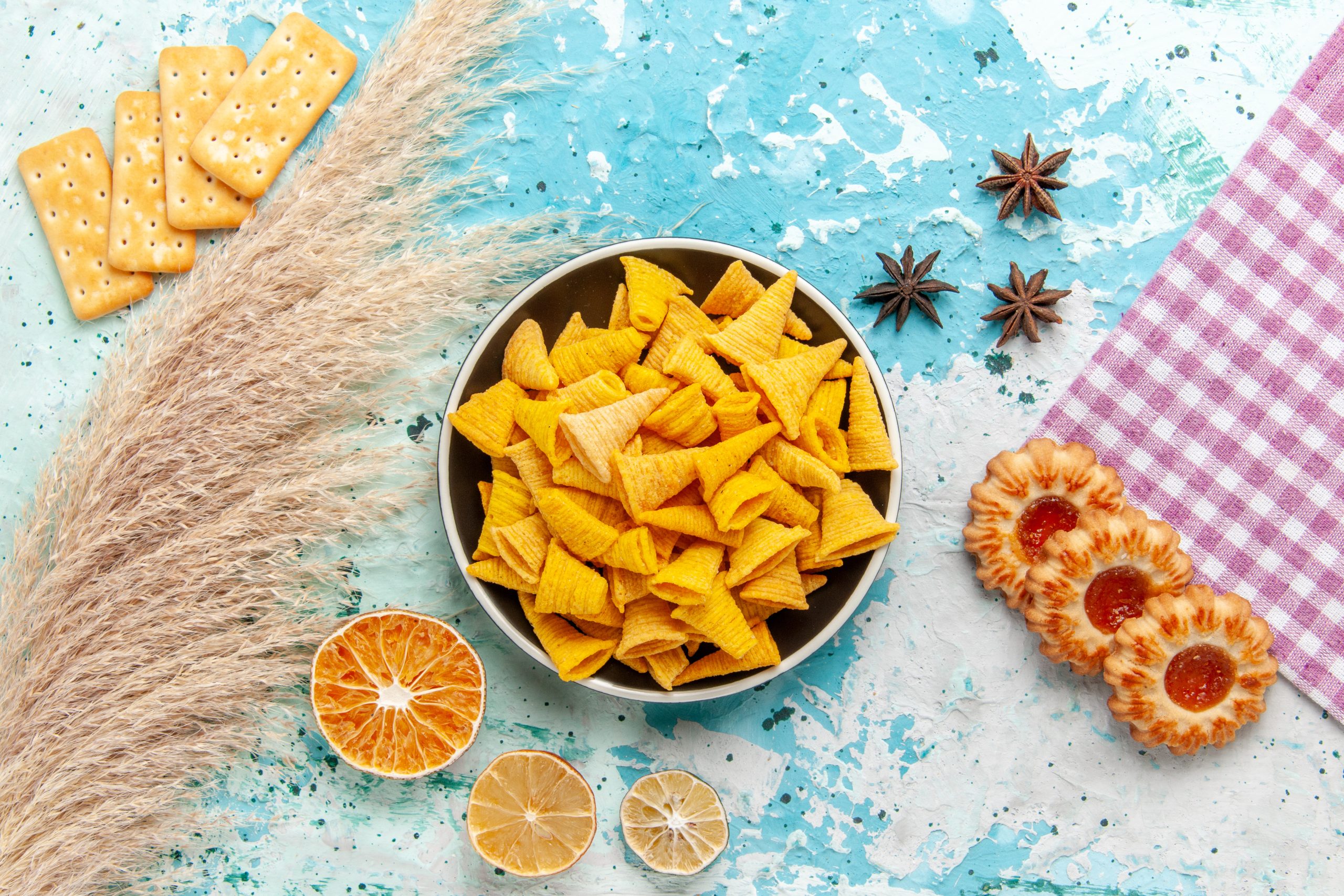 top view little spicy chips inside plate with crac 2025 02 10 11 28 03 utc scaled