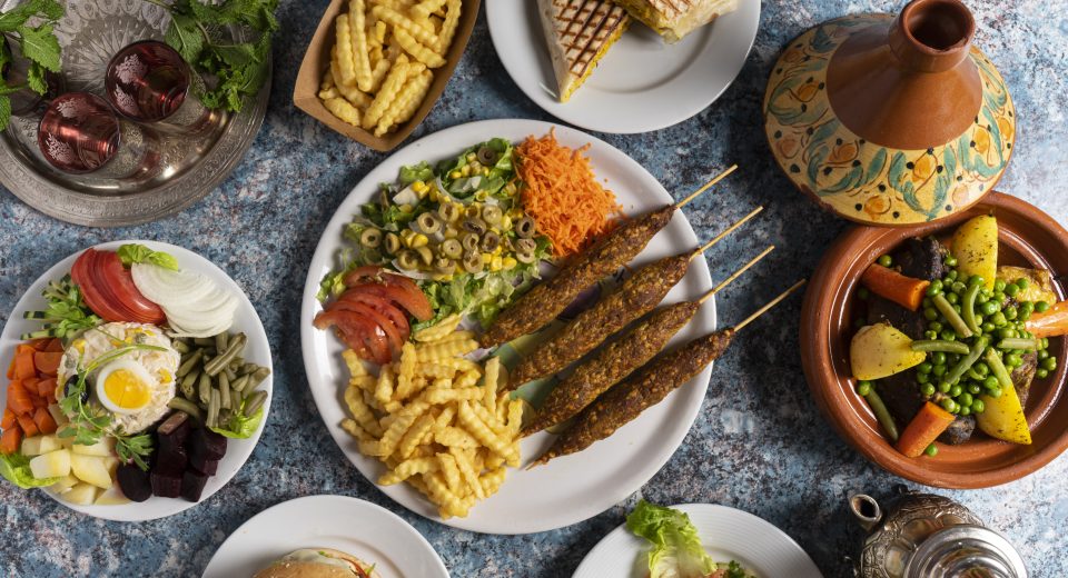 top view of delicious moroccan cuisine dishes 2025 02 09 22 34 10 utc