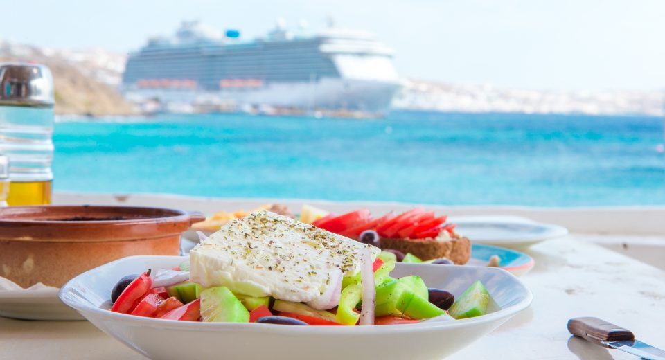 traditional lunch with delicious fresh greek salad 2025 02 11 19 37 25 utc