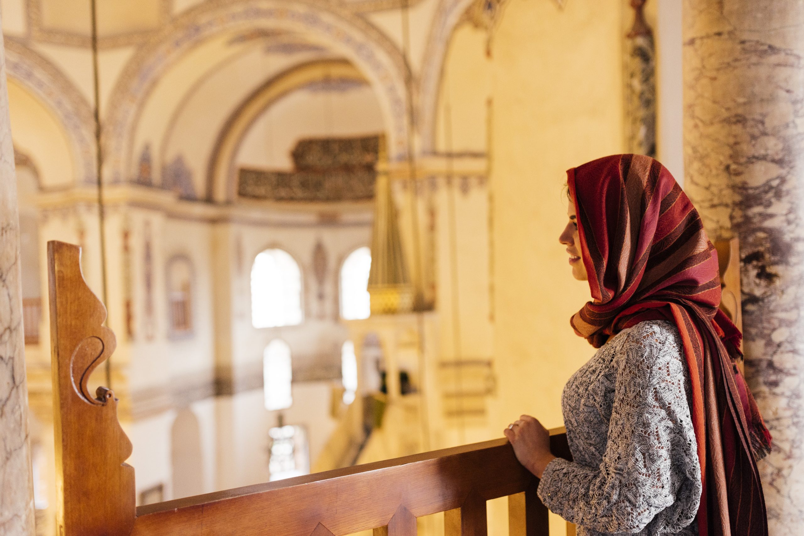 young woman in mosque wearing headscarf istanbul 2025 04 03 05 53 22 utc scaled